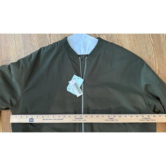 DSG  Long Bomber Rain Repellent Jacket Womens XL Olive Green NEW NWT - Picture 8 of 8